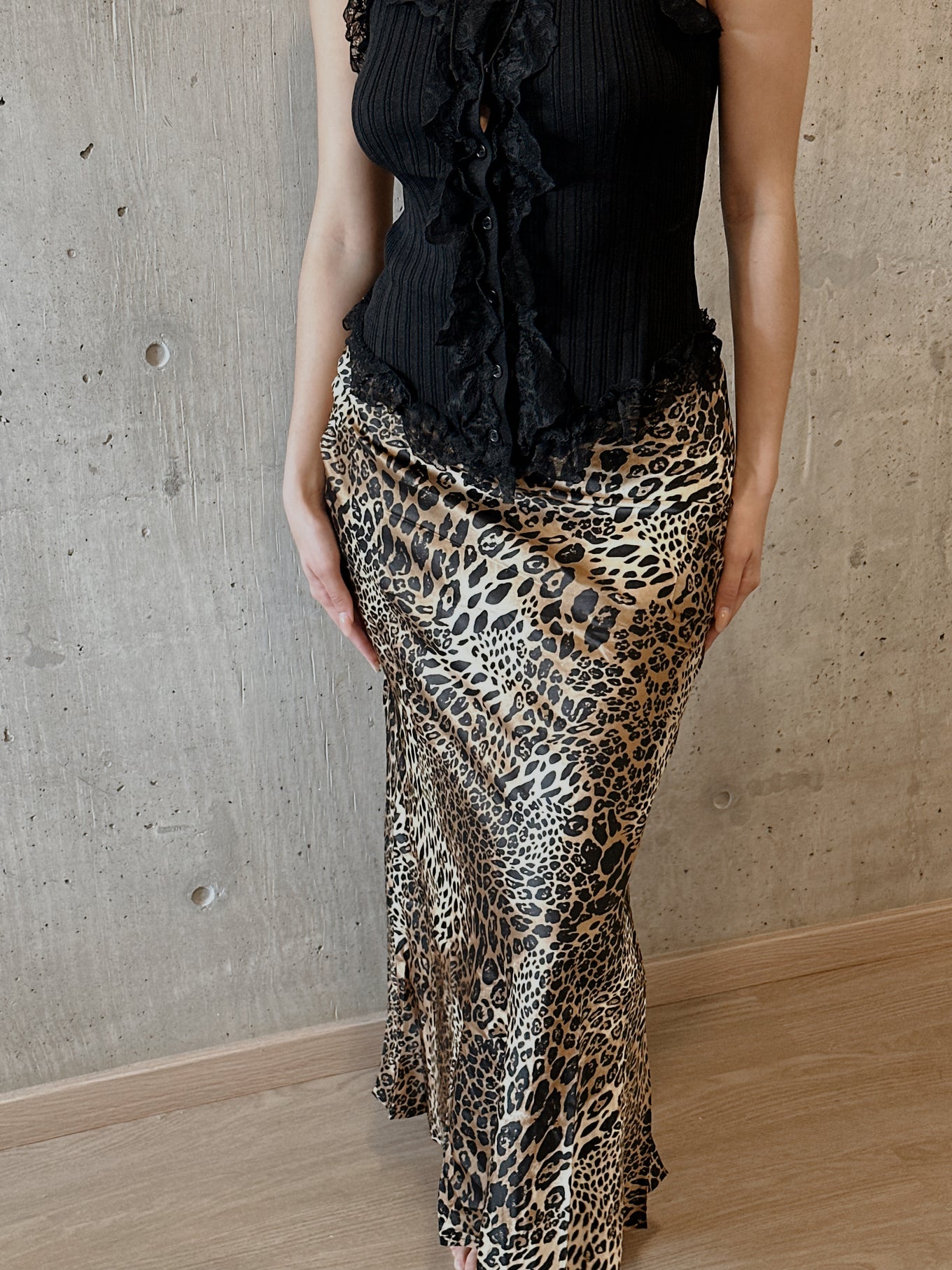 Pollera maxi falda TESSA animal print